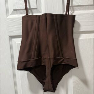 SKIMS Brown Waist-Cincher Bodysuit